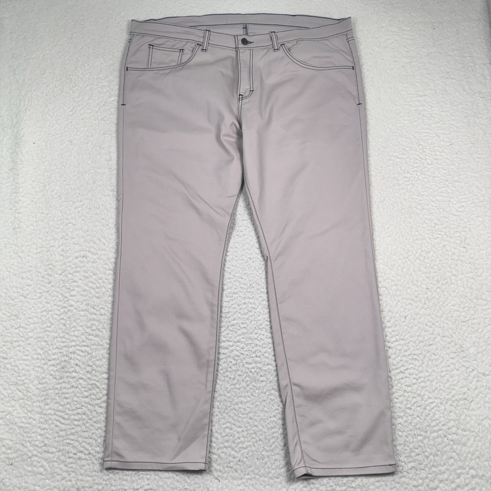 Blue Delta Pants Mens 42x29 5 Pocket‎ Chino Stretch Contrast Custom Made USA